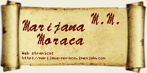 Marijana Morača vizit kartica